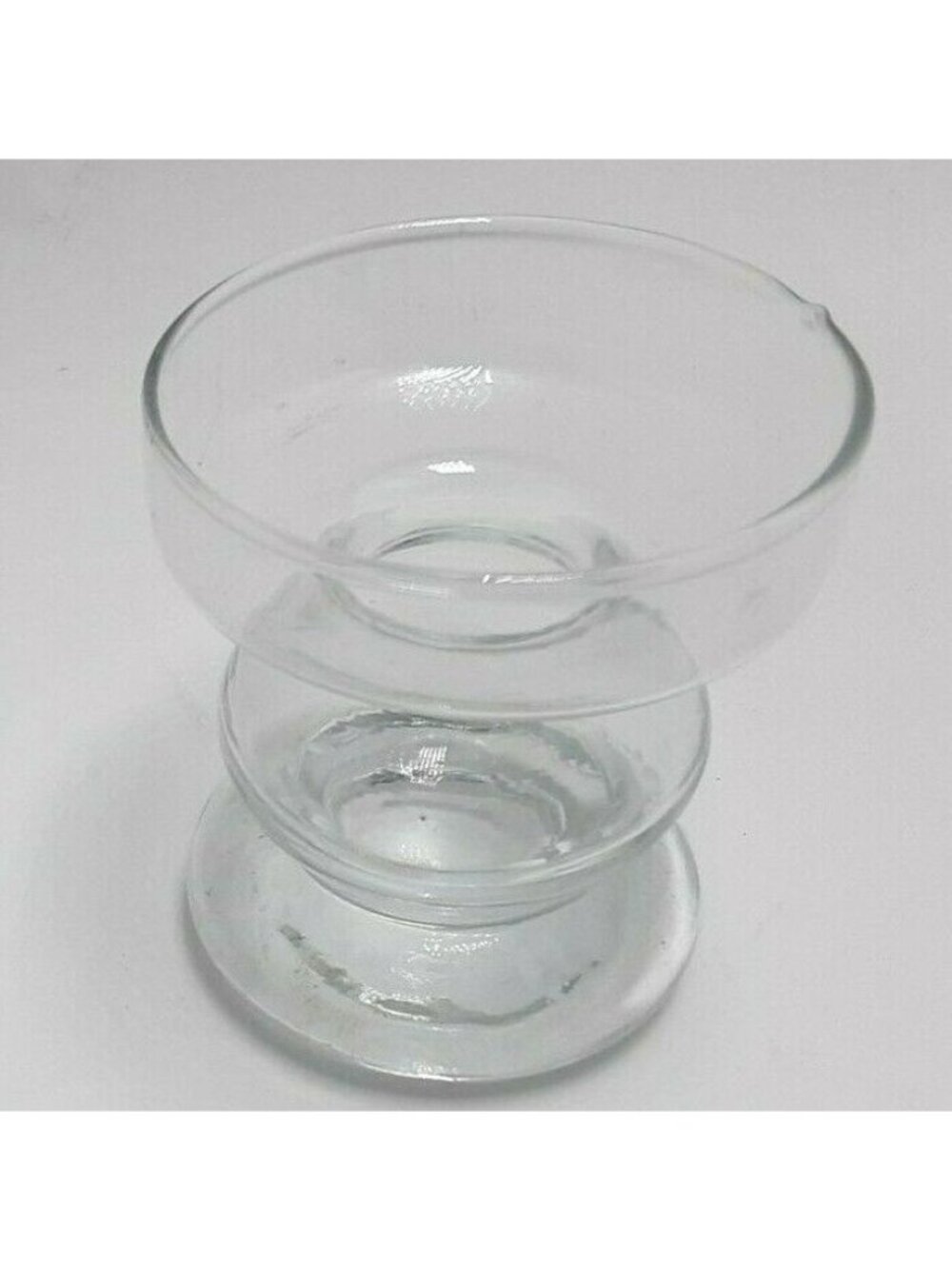 clear glass candle holder Taper Pillar Vase Candlestick 2 inch - Picture 1 of 4